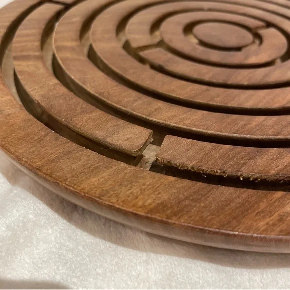 Wooden Labyrinth/Maze Trivet/Coaster - Picture 5 of 16